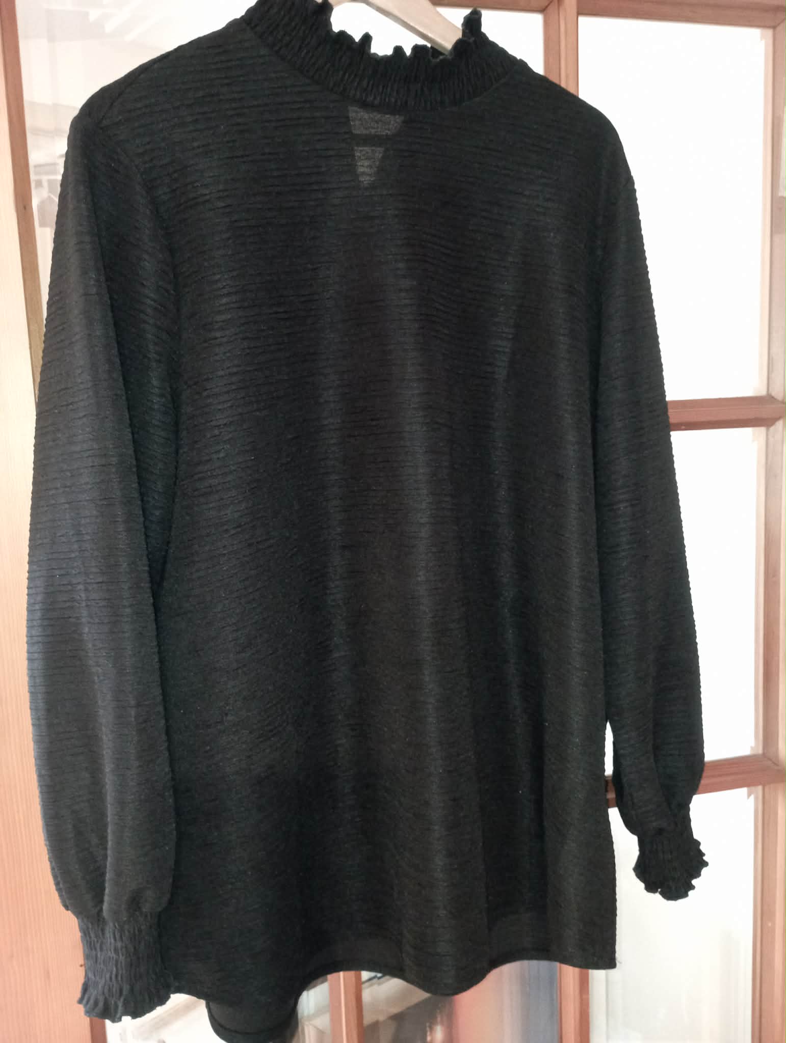 WOMEN'S BLACK XXL CASUAL SMART TOP