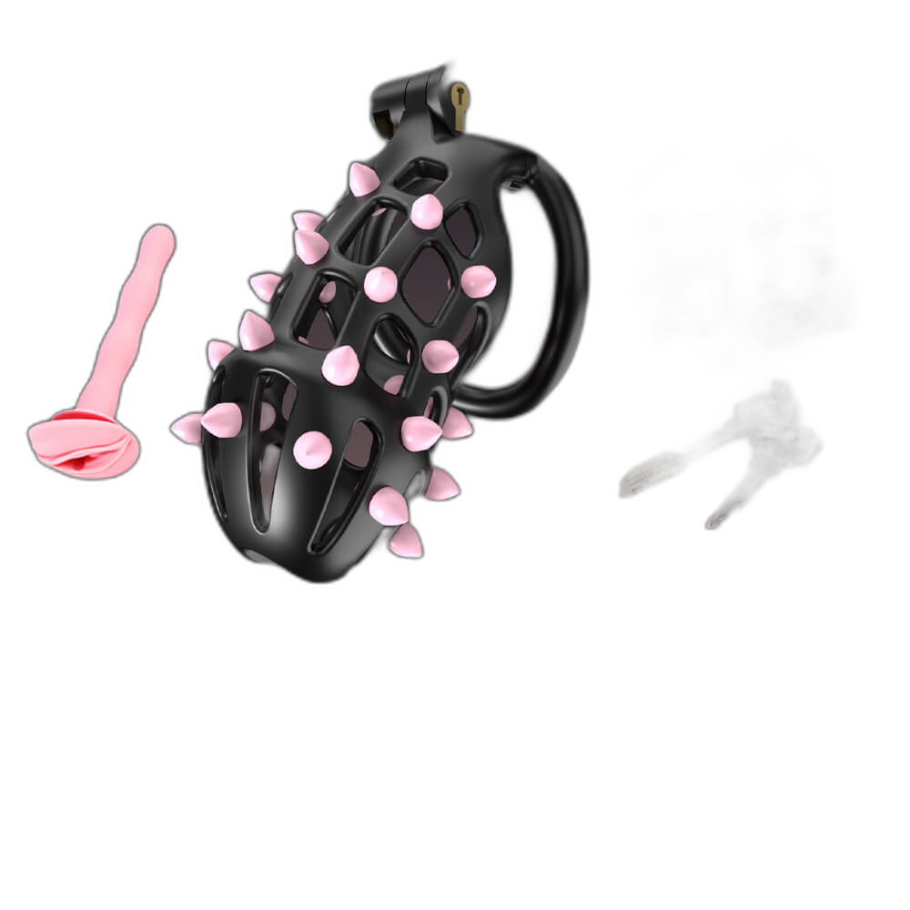 Gorse - Spiked Cock Cage - Chastity Cage With Urethral Sound