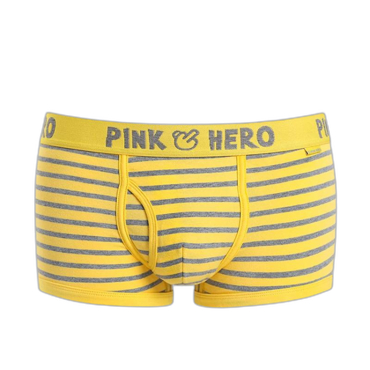 Pink Hero Simple Striped Boxers