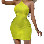 Sexy Halter Neck BodyconStyle Mini Dress