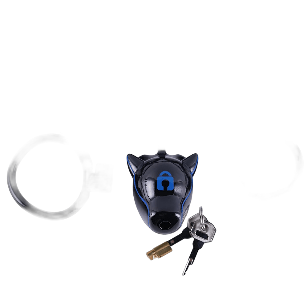 Furjoi Drone Hood Chastity Cage Blue