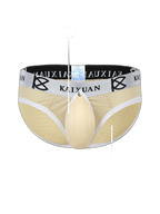 2 Pack Men's Sexy Mesh Front Opening Sponge Coaster Briefs