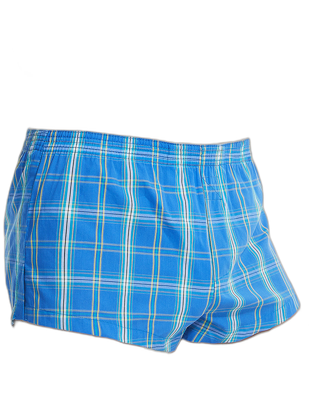 Men’s Vent Classic Plaid Cotton Boxers With Fly