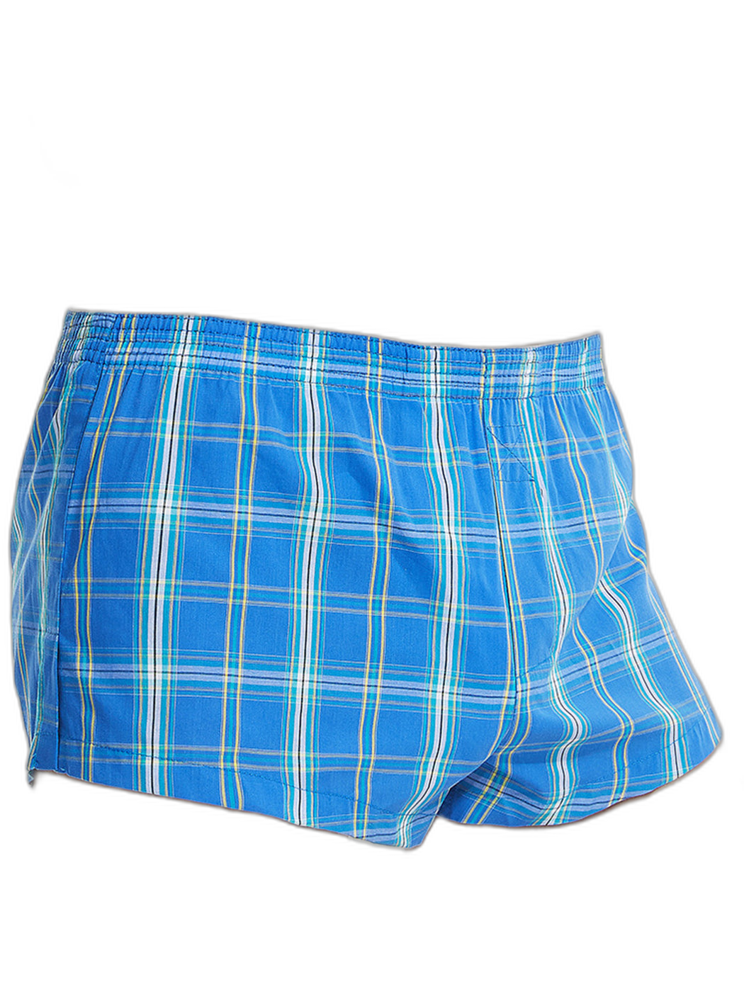 Men’s Vent Classic Plaid Cotton Boxers With Fly