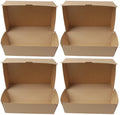 4 x No.10 Corrugated Clamshell Large Lunchbox (Hp3) (4 X 50 S)