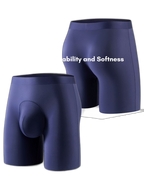 2 Pack Men's Ice Silk Anti-Chafing Quick-Dry Seamless Midway Briefs