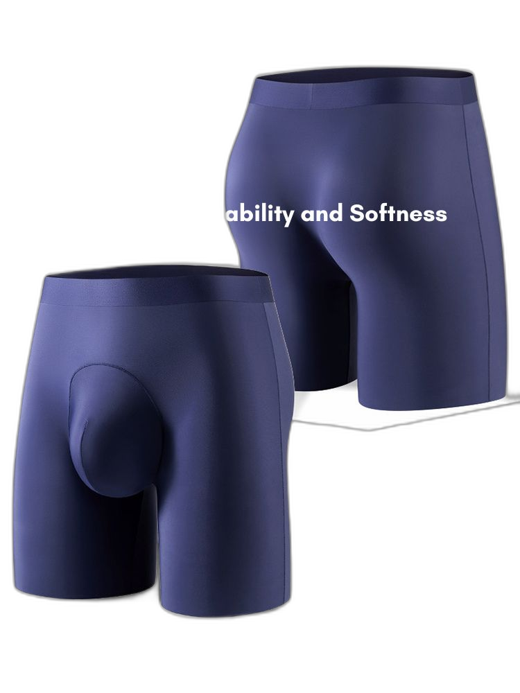 2 Pack Men's Ice Silk Anti-Chafing Quick-Dry Seamless Midway Briefs