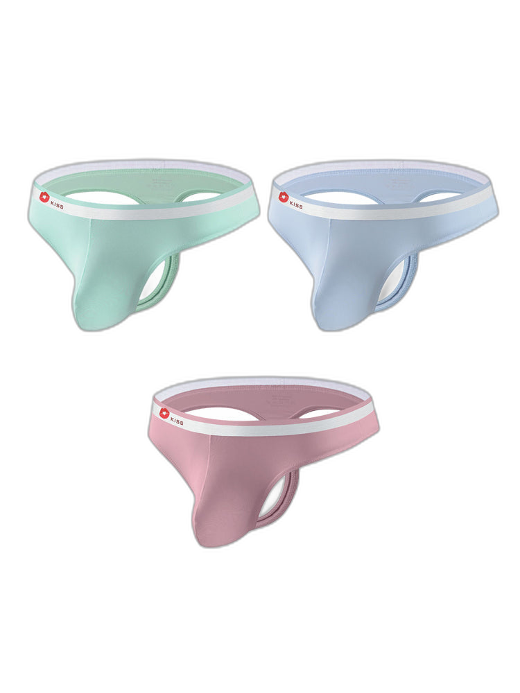 3 Pack Men's U-Pouch Ice Silk Sexy Thong
