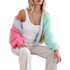 Idle Style Knitted Pocket Sweater Cardigan Coat