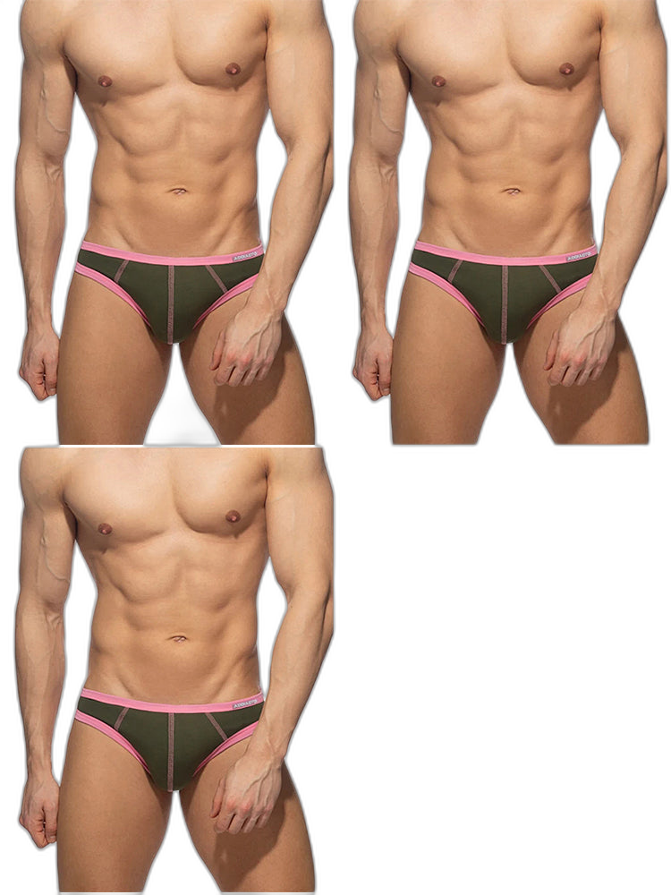 3-pack Men's Cotton 3D U-pouch Briefs