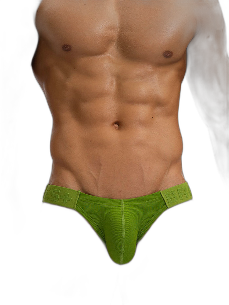 2 Pack Men's Solid Color Low Rise Sweat-Absorbent Large U-Shaped Small Pocket Briefs