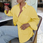 Casual Resort All-match Long-sleeve Jacket Top Shirt
