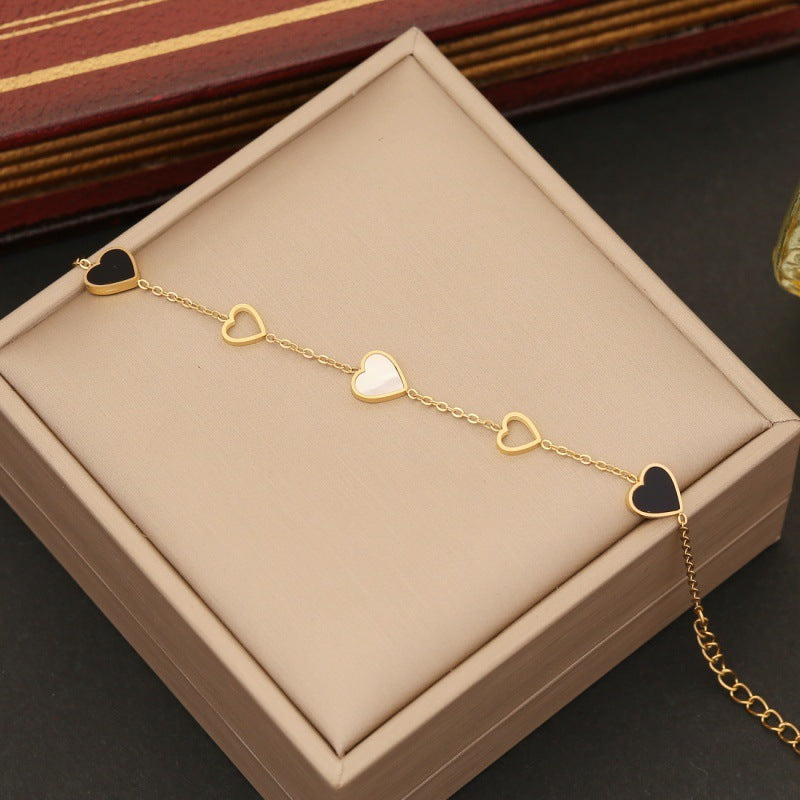 Black Love Heart Jewellery Suit