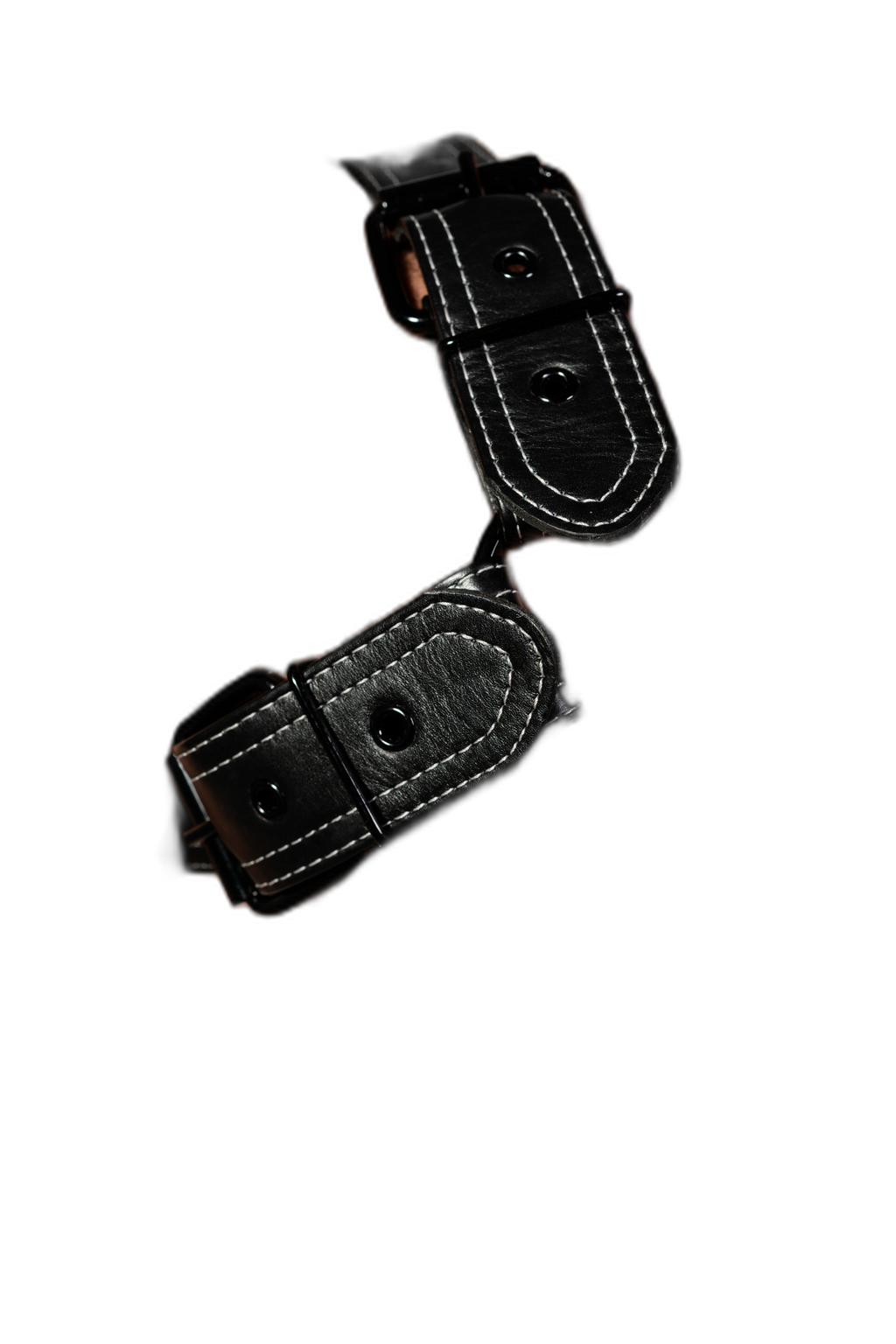 ruff GEAR RAW  Leather Bulldog Harness Black White