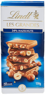 13 x Lindt Les Grandes Hazelnut Milk - 150GM