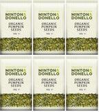6 x Minton & Donello Organic Pumpkin Seeds - 1000g