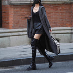 Long Knitted Cardigan Women's Sweater Hooded Trench Coat Coat