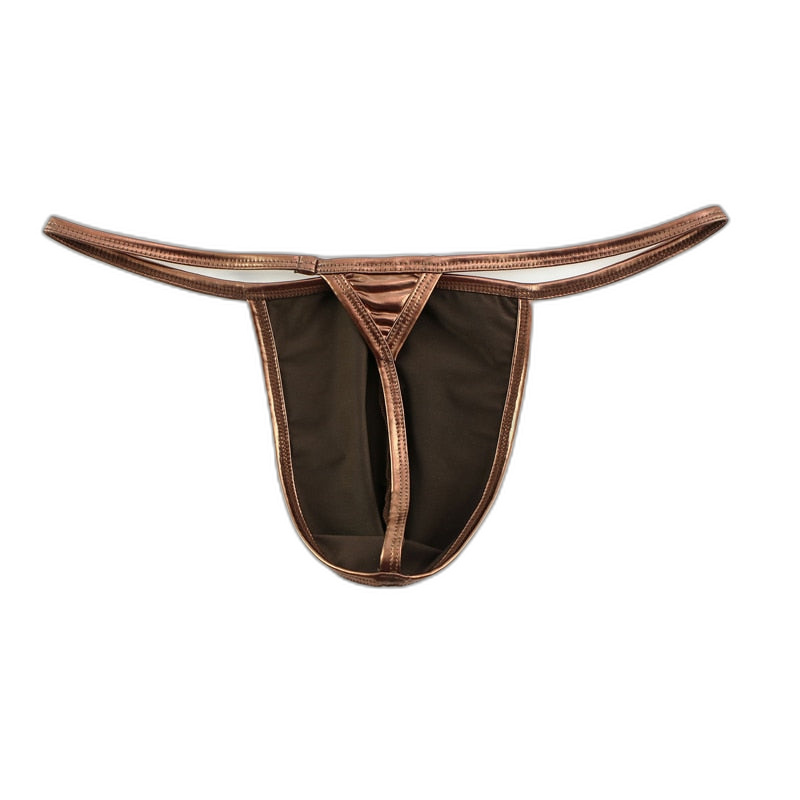 Shiny PU Leather Thong