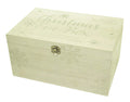 Wooden Silver Christmas Eve Gift Box with Glass Gem Inlay