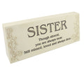Graveside Memorial Ornaments - Block Plaque Sister