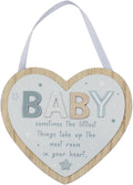 Love & Affection Baby Hanging Wooden Heart Plaque Blue For Home Decor & Gift | Wooden and Acrylic Plaques For Home and Office |...