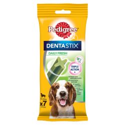Pedigree Dentastix Fresh Daily Dental Chews Medium Dog 7 Sticks