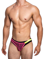 2 Pack Men's Low Waist Sexy Mesh Breathable Sports Transparent Briefs