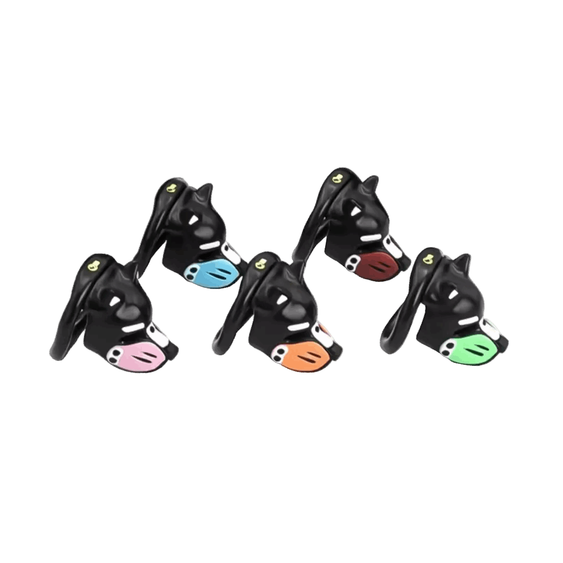 Pup Hood Chastity Cage Blue