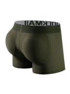 Sponge Cushion Mesh Buttock Boxer Briefs