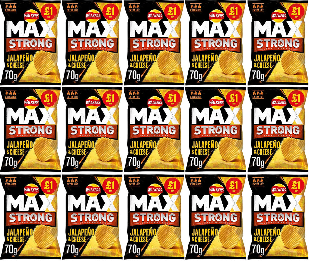 15 x Walkers Max Jalapeno & Cheese - 70GM