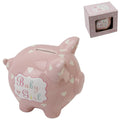 Heart and Star Piggy Bank - Baby Girl