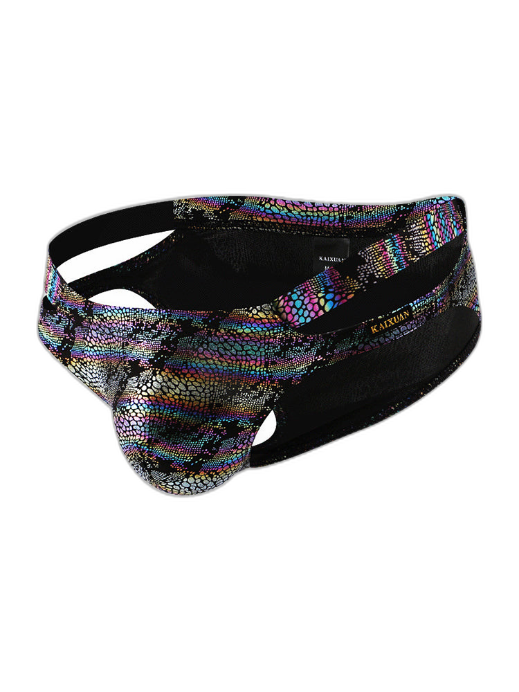 2-pack Men's Snake Print Hollow Briefs