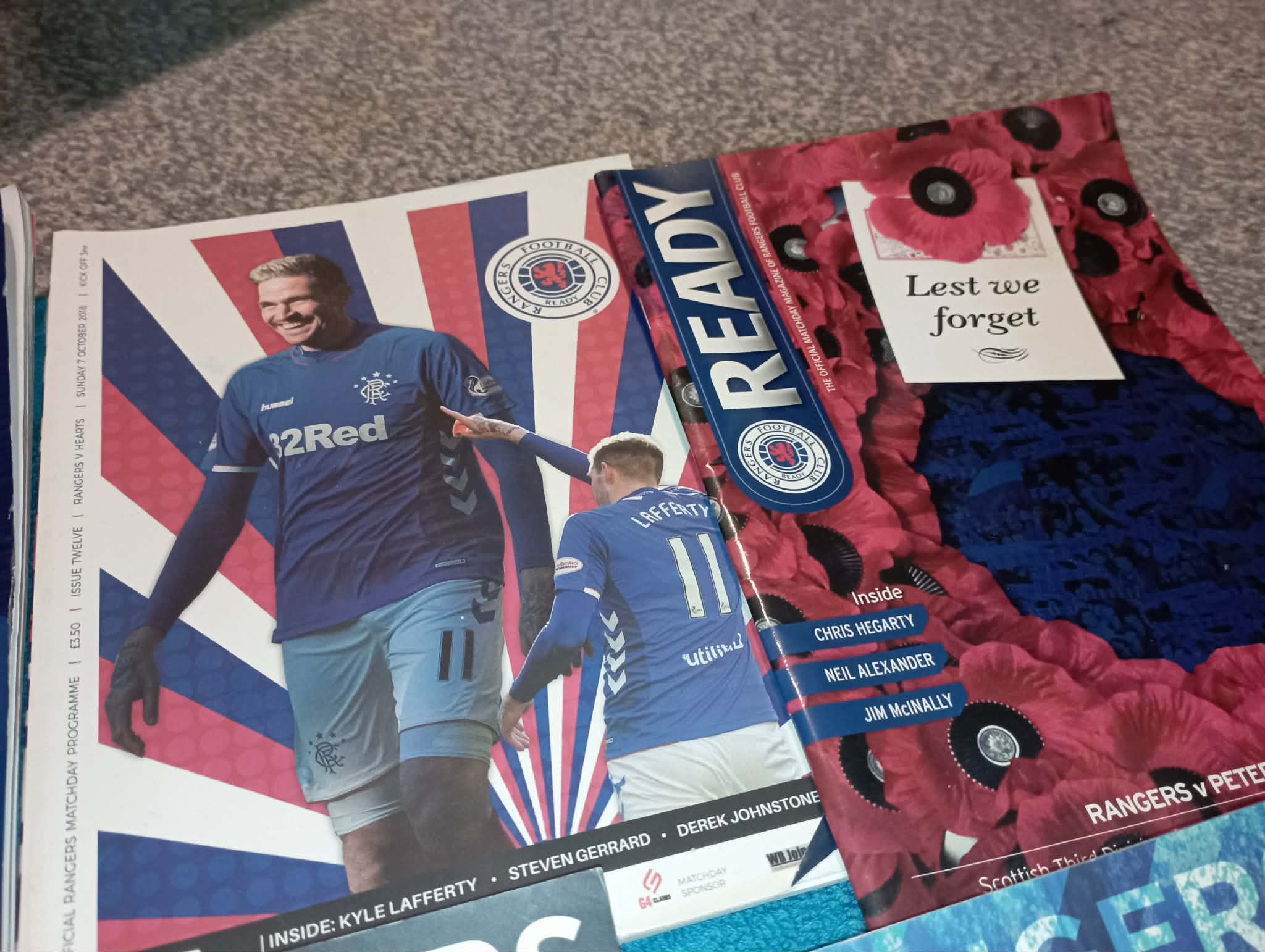 8 RANGERS FC MATCHDAY PROGRAMMES