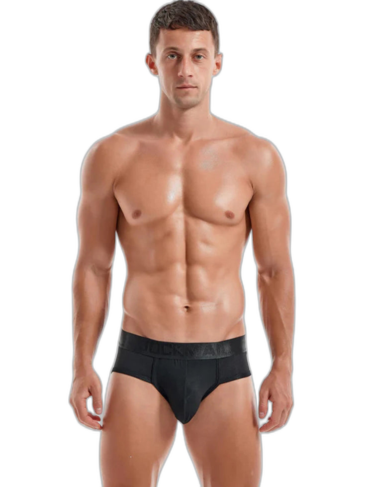 Men's Solid Color Mesh Breathable Sports Fitness Briefs