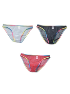 3-pack Men's Ultra-sheer Rainbow-edge Mesh Briefs