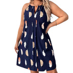 Fashionable Strap V-Neck Loose Dress For Women