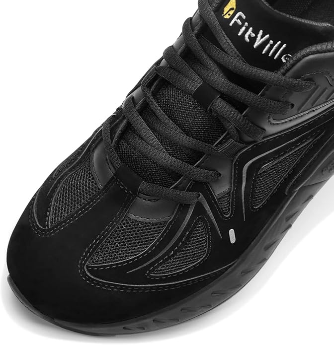 UK 9 FitVille Extra Wide Men’s Suede Running Trainers – EU 43
