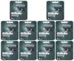 10 x Gillette Mach3 Razor Refills For Men 4 Razor Blade Refills