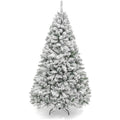Artificial Christmas Tree 6FT Snow Flocked 850 Tips Metal Stand Asinse