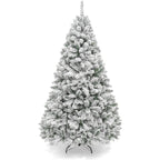 Artificial Christmas Tree 6FT Snow Flocked 850 Tips Metal Stand Asinse