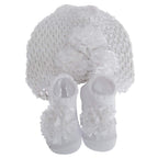 Nursery Time Baby Girls Hat And Booties Gift Set