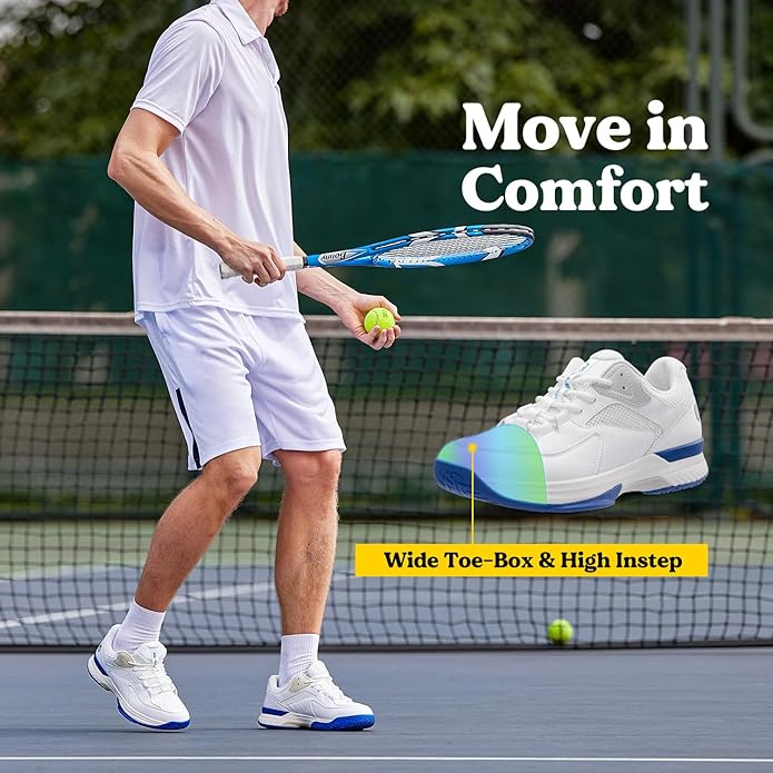 UK 7 FitVille Extra Wide Men’s Non-Slip Sports Trainers – EU 40