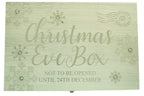 Wooden Silver Christmas Eve Gift Box with Glass Gem Inlay