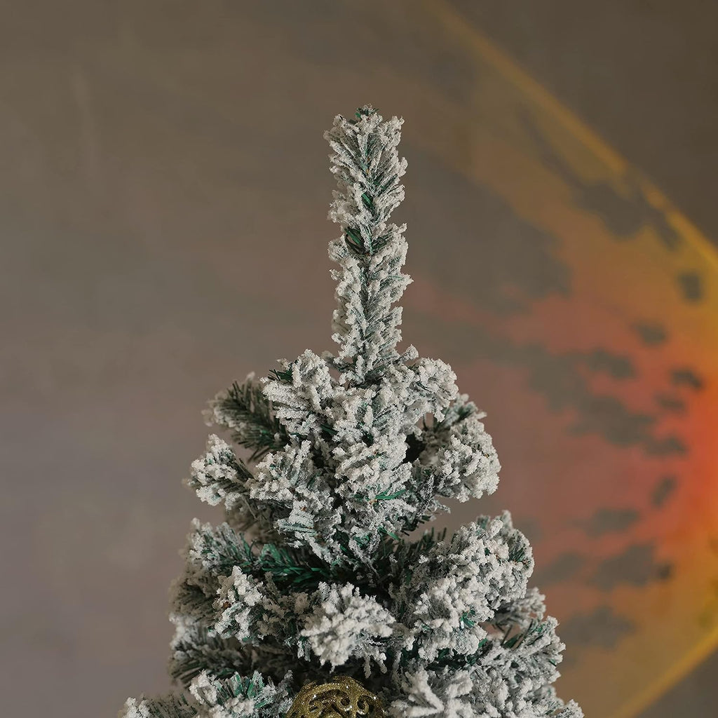 Artificial Christmas Tree 6FT Snow Flocked 850 Tips Metal Stand Asinse