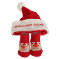 Nursery Time Baby Santas Little Helper Christmas Hat And Socks Set