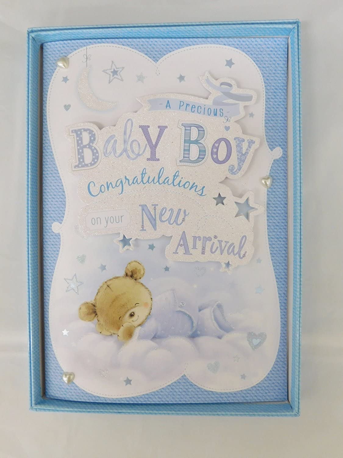 Prestige Cards - Birth Baby Boy - Son - Large Boxed Card - 40989