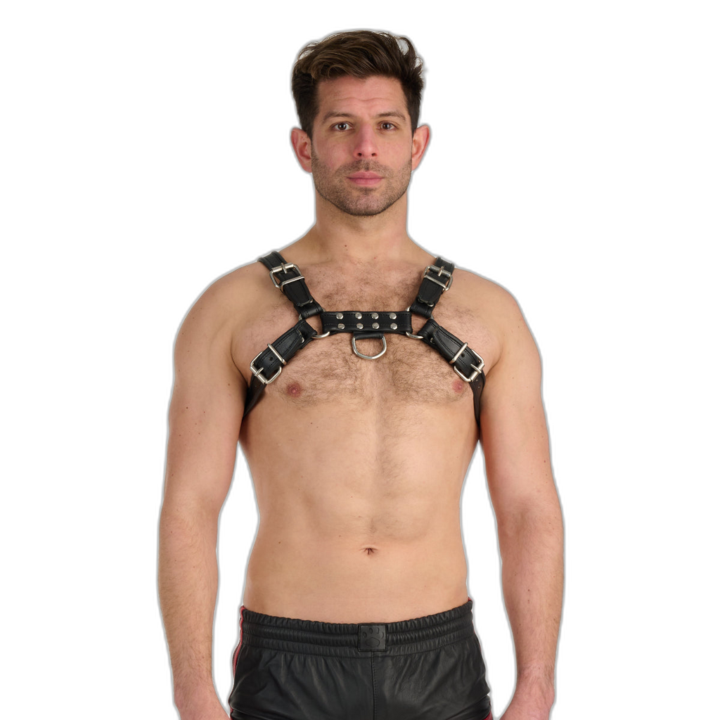 Prowler RED Leather Bull Harness Black