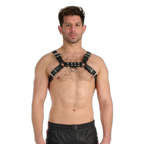Prowler RED Leather Bull Harness Black