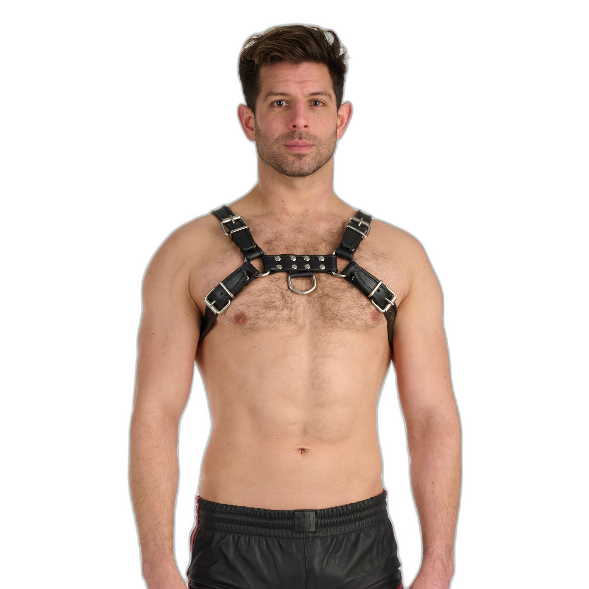Prowler RED Leather Bull Harness Black