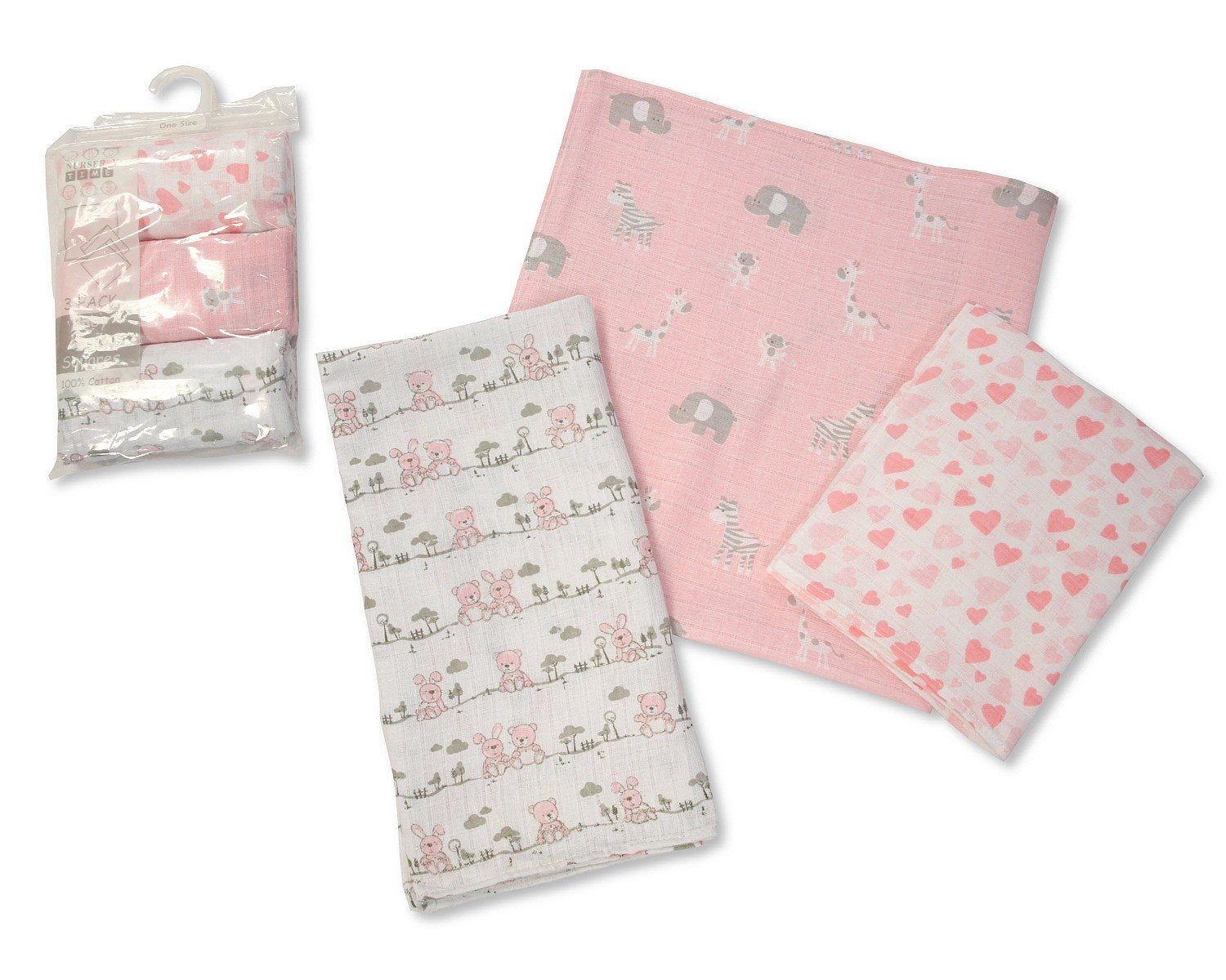Printed Soft Baby Muslin Squares Pack of 3